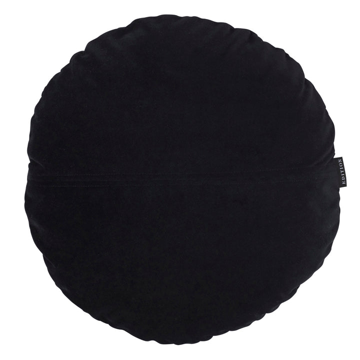 40cm round double sided jet black velvet.