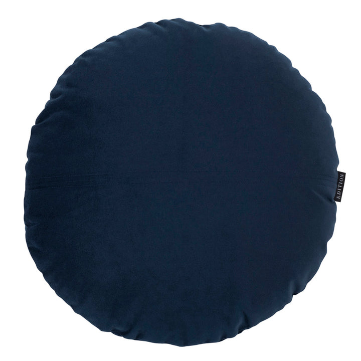 Double sided navy velvet with a 5mm closed flange detailing to the seam.  Individually hand tailored. Available in 60x60cm, 50x50cm, 60x40cm and 40cm round