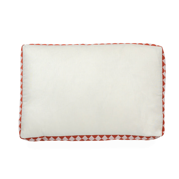 Boxy Chilli Linen Lumbar Cushion