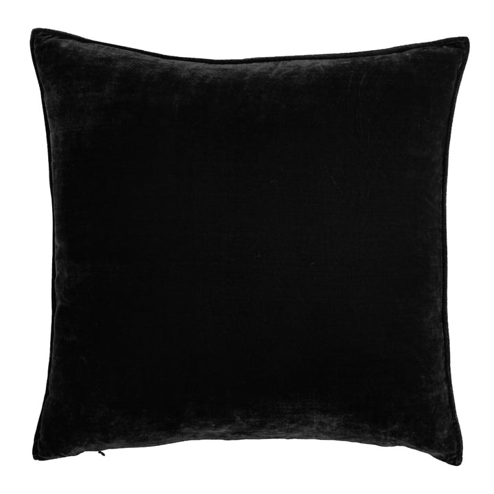 60cm Double sided Jet black silk velvet with a 5mm closed flange detailing to the seam.