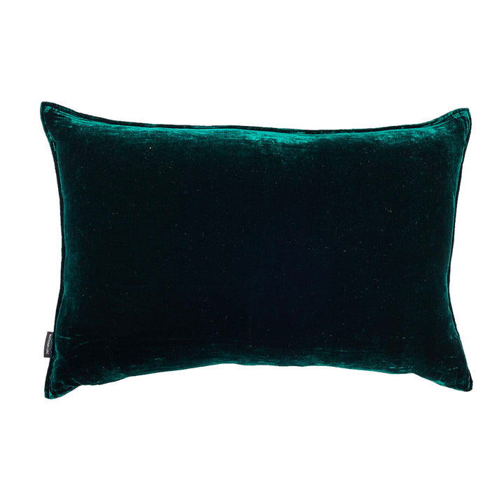 Double sided midnight green silk velvet with a 5mm closed flange detailing to the seam.