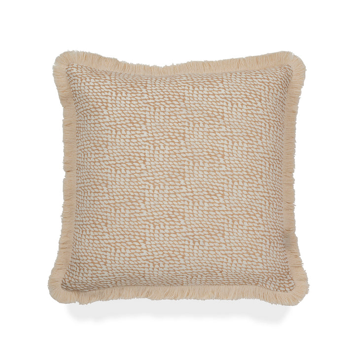 Tango Ginger Linen 50cm Fringe Cushion