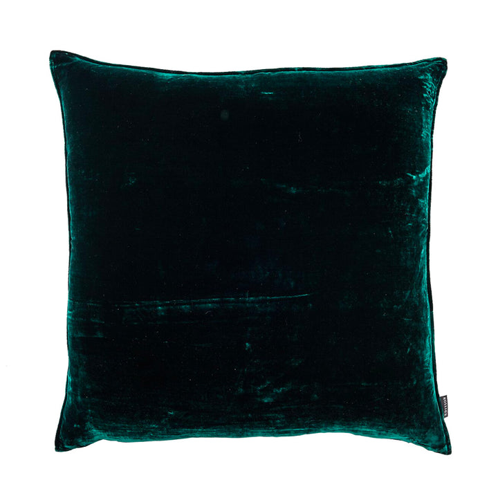 Double sided midnight green silk velvet with a 5mm closed flange detailing to the seam.