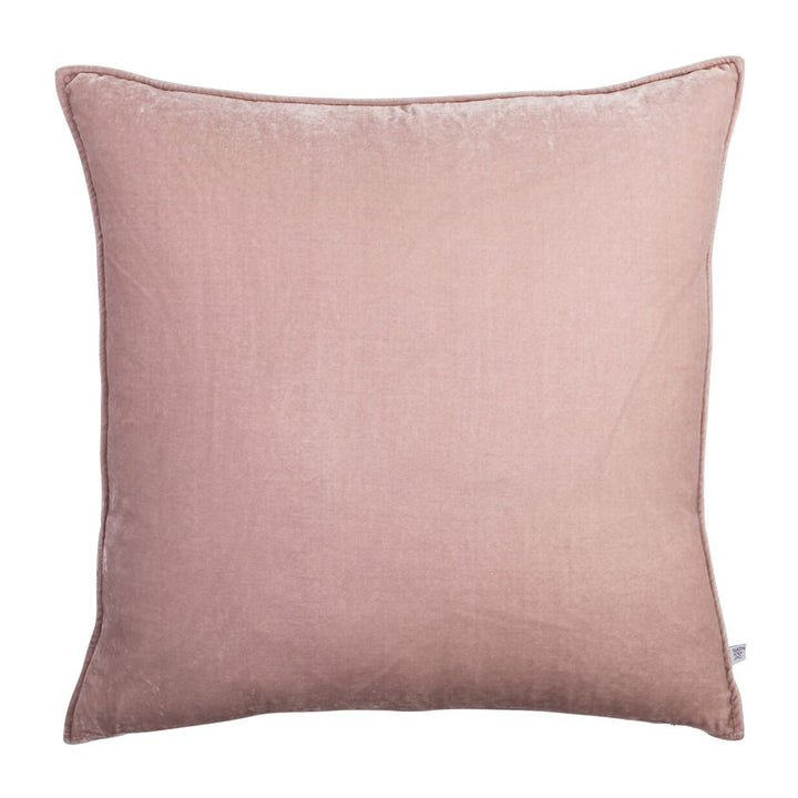 Double sided pastel pink silk velvet with a 5mm closed flange detailing to the seam.